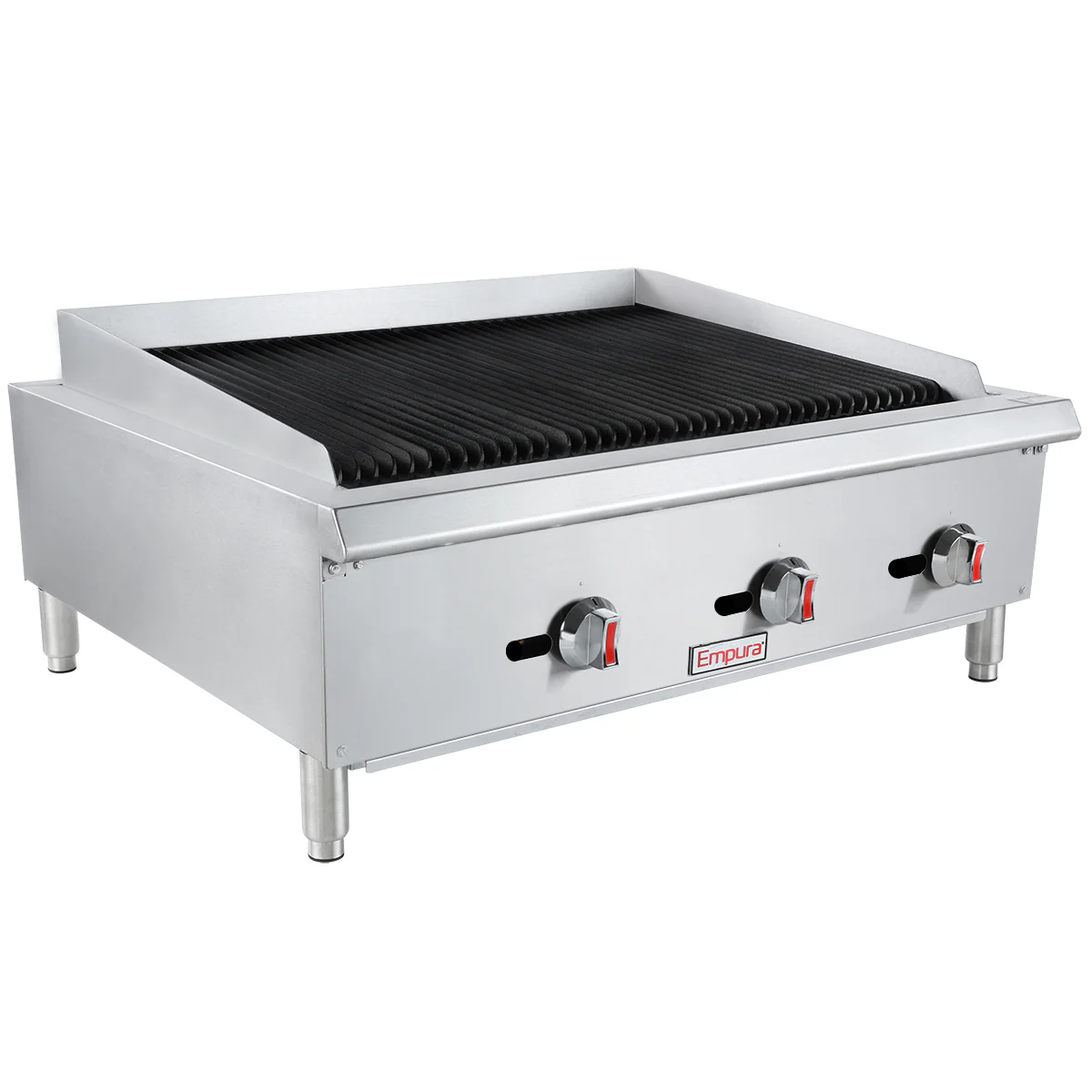 Empura ECB-36S 36 Inch Gas Charbroiler Countertop with 3 Burners 90000 BTU