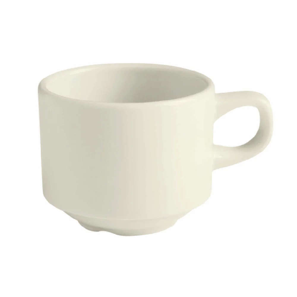 GET Enterprises PA1101904324 8.1 Oz Tea Cup with Handle and Rolled Edge