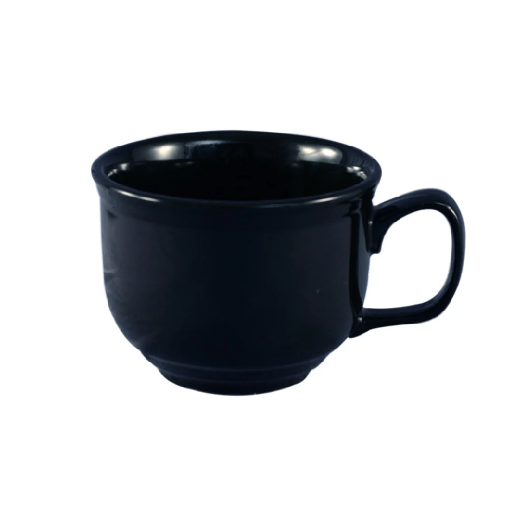CAC China TG-318-CBU 18 Oz Jumbo Cup Cobalt Blue Embossed Porcelain