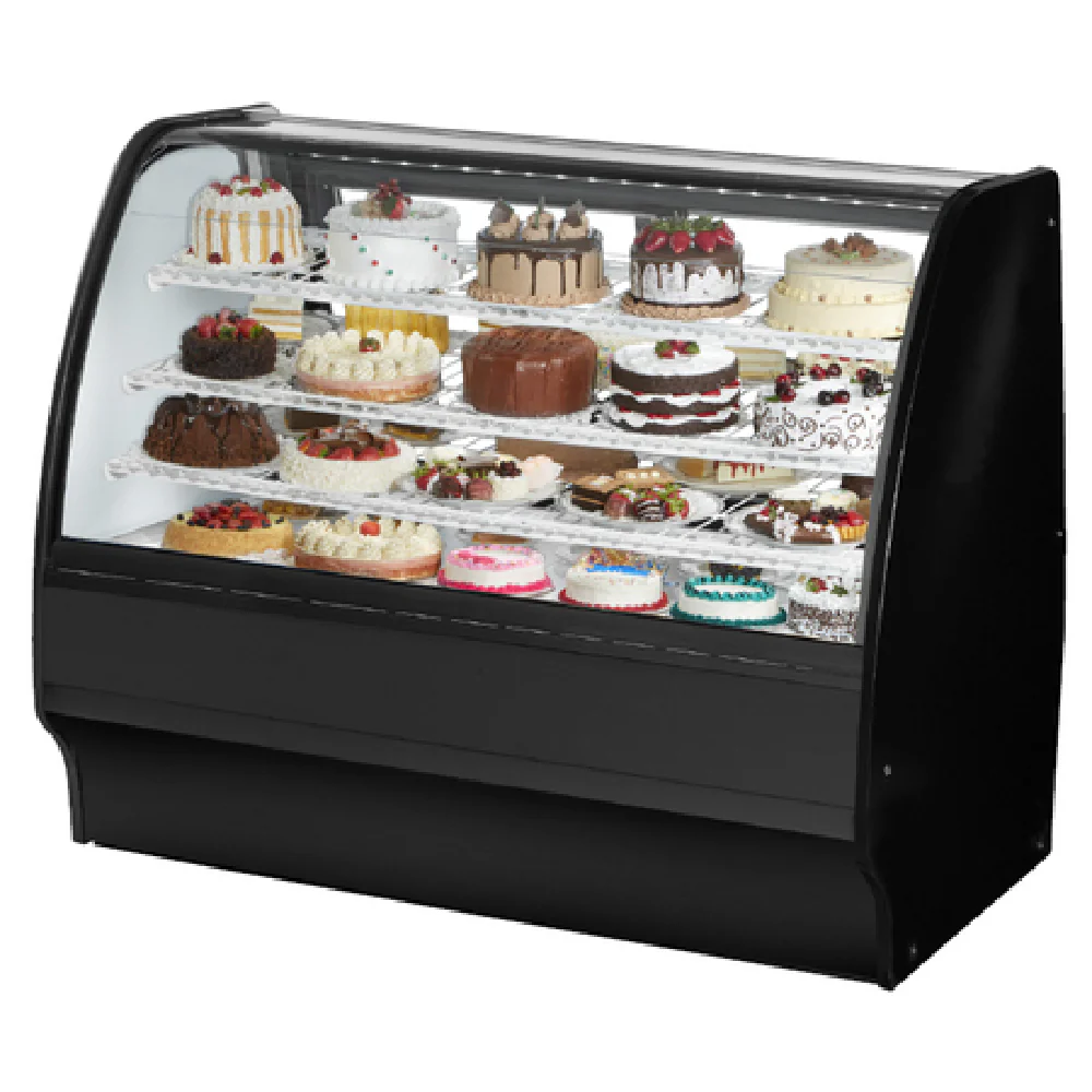 True Refrigeration TGM-R-59-SC/SC-B-W 59 Inch Glass Merchandiser Refrigerated 6 Shelves Black Finish True Refrigeration TGM-R-59-SC/SC-B-W 59 Inch Glass Merchandiser Refrigerated 6 Shelves Black Finish