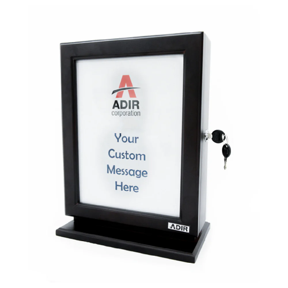 Alpine Industries ADI632-BLK 10 Inch Suggestion Box with Sign Holder Black Finish Lock and Key Alpine Industries ADI632-BLK 10 Inch Suggestion Box with Sign Holder Black Finish Lock and Key