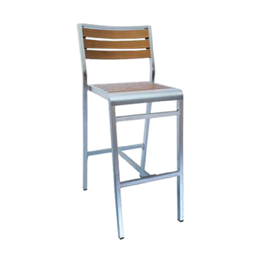 emuamericas, llc AB1220-22-404 18 Inch Armless Bar Stool Aluminum Wood-look emuamericas, llc AB1220-22-404 18 Inch Armless Bar Stool Aluminum Wood-look