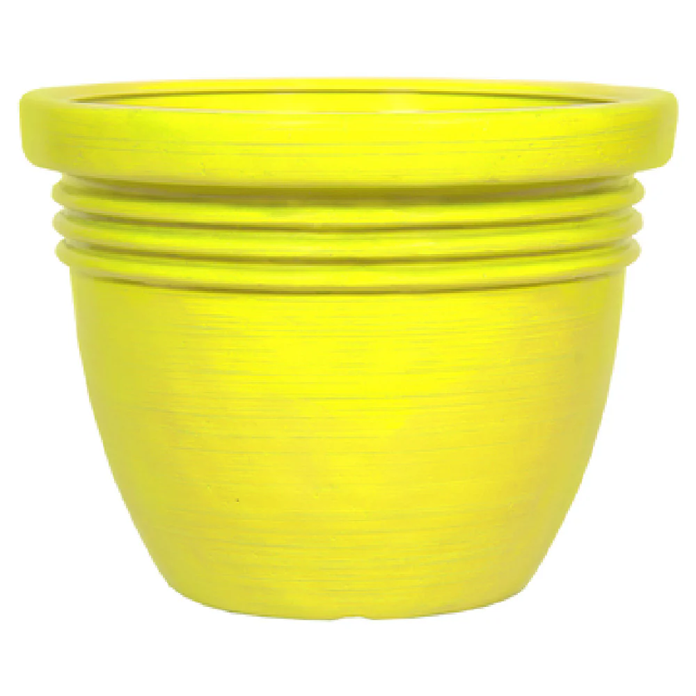 Grosfillex US443013 24 Inch Safety Planter Round Resin Safety Yellow Grosfillex US443013 24 Inch Safety Planter Round Resin Safety Yellow