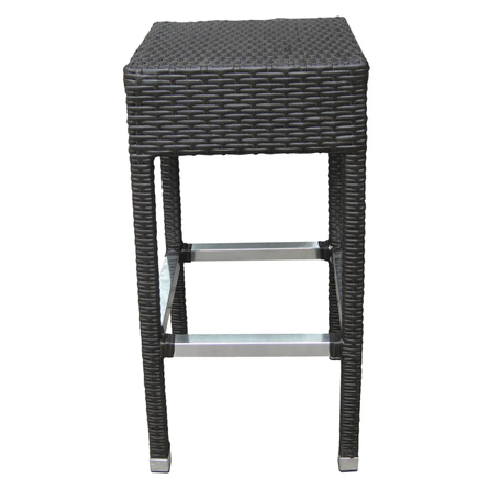 JMC Furniture OUTDOOR GAMA BACKLESS IVORY BARSTOOL 14 Inch Aluminum Synthetic Wicker with Footrest JMC Furniture OUTDOOR GAMA BACKLESS IVORY BARSTOOL 14 Inch Aluminum Synthetic Wicker with Footrest