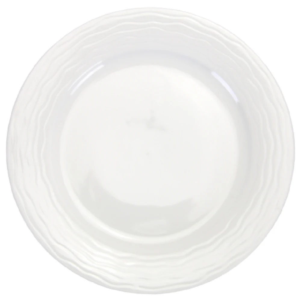 International Tableware WA-16 10-1/2 Inch Diameter Round Plate Porcelain Bright White