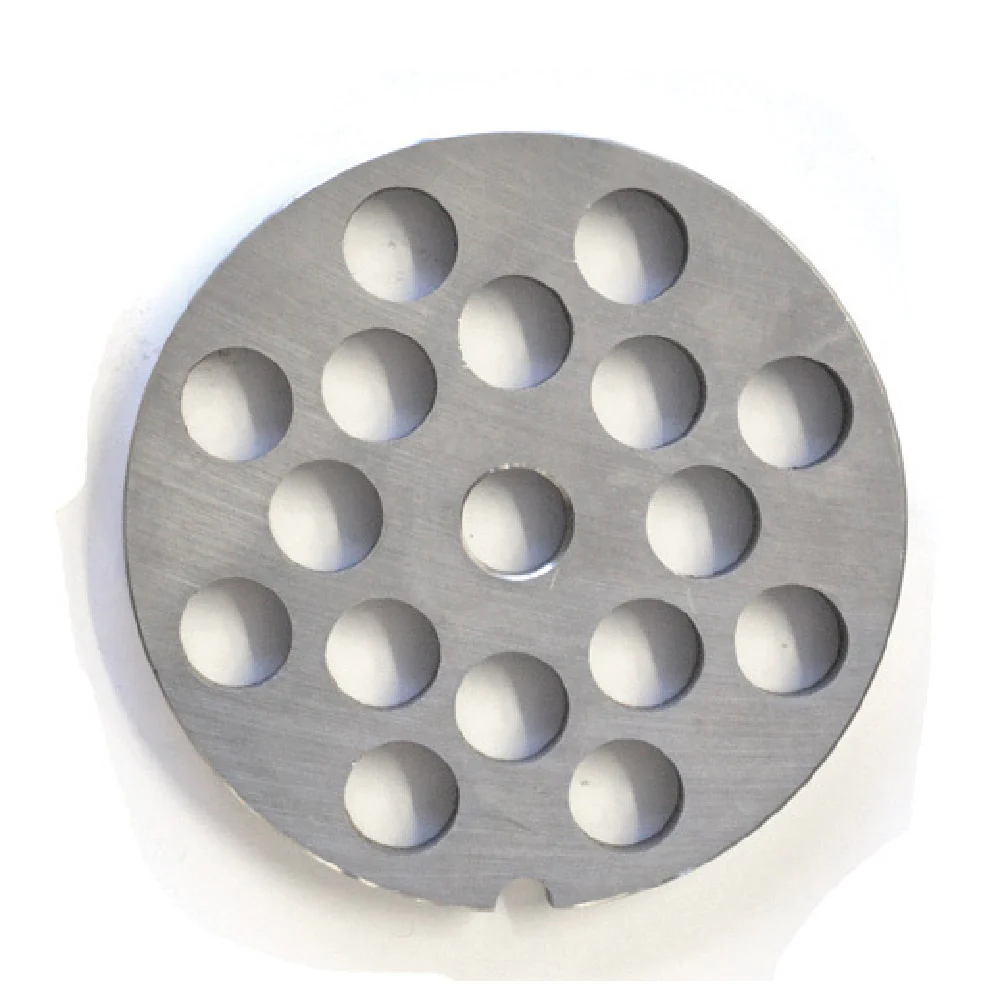 Omcan 11225 5 Inch Round Machine Plate Without Hub #22 with Single Notch Stainless Steel Omcan 11225 5 Inch Round Machine Plate Without Hub #22 with Single Notch Stainless Steel
