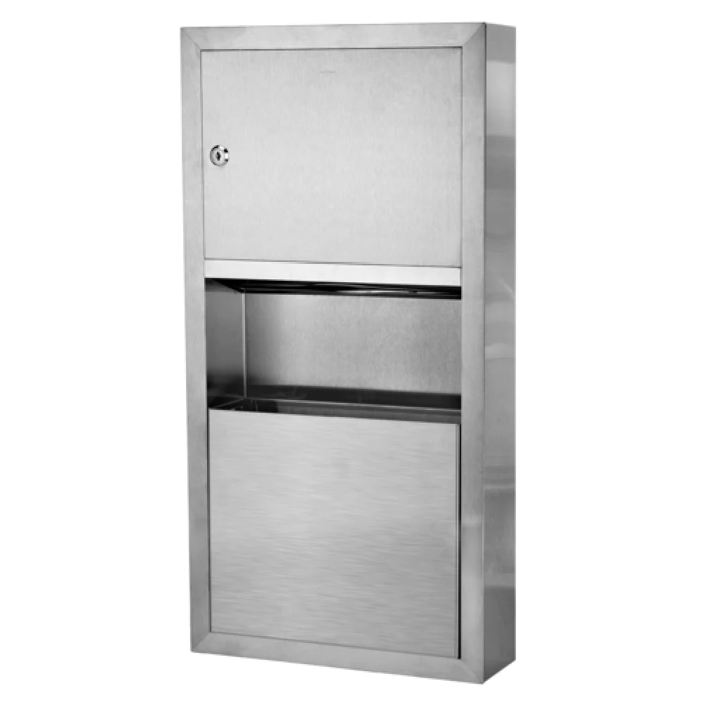 Alpine Industries ALP494 14 Inch Paper Towel Dispenser and Waste Receptacle Stainless Steel Alpine Industries ALP494 14 Inch Paper Towel Dispenser and Waste Receptacle Stainless Steel