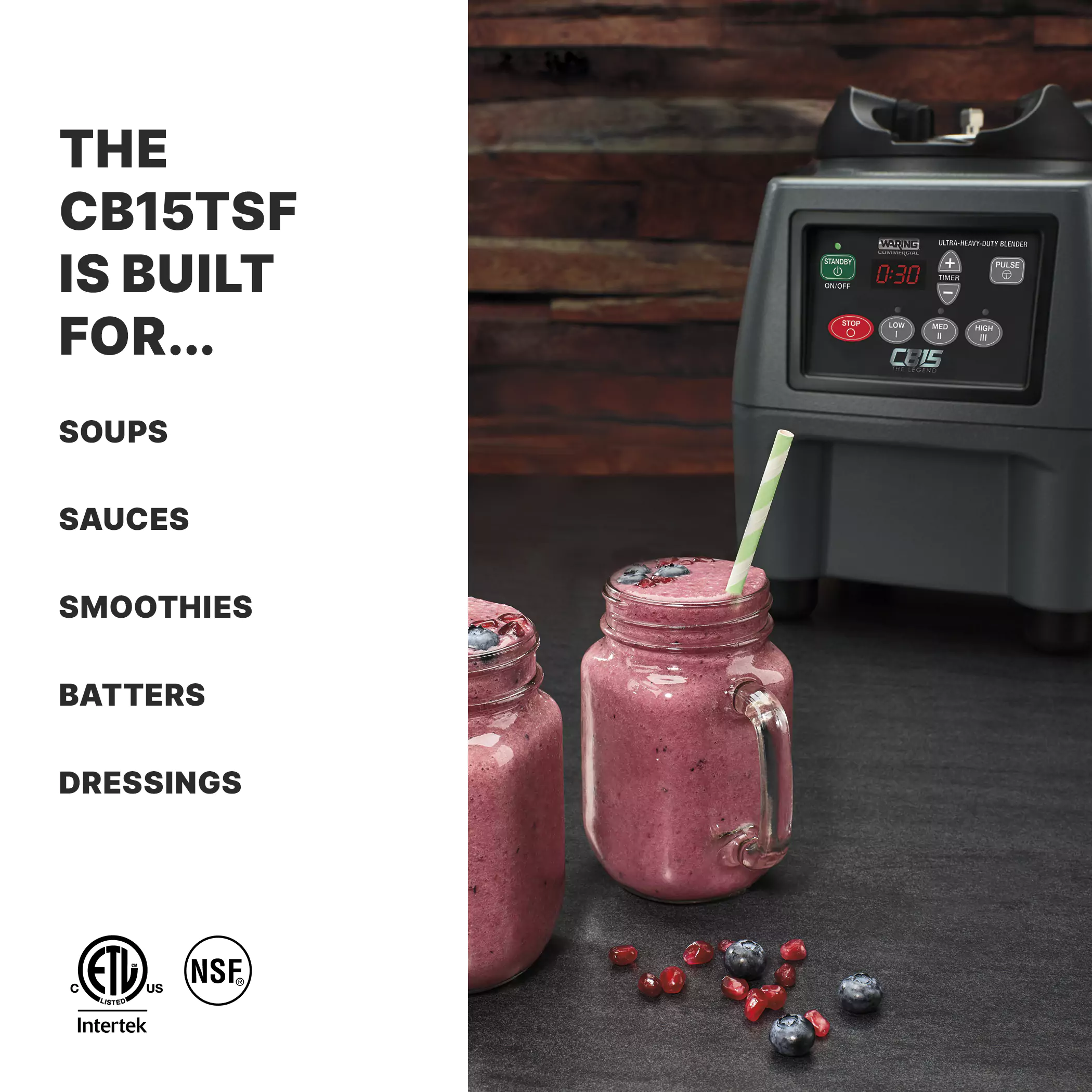 Waring CB15TSFAL 15 Inch 135 Oz. Electric Commercial Blender Stainless Steel with Spigot Waring CB15TSFAL 15 Inch 135 Oz. Electric Commercial Blender Stainless Steel with Spigot