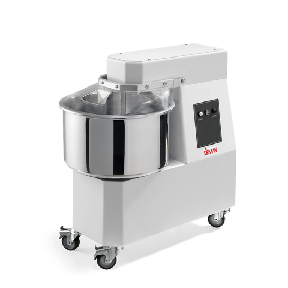 Sirman 40873056 HERCULES 30 Spiral Dough Mixer 34 Qt. Stainless Steel Bowl Interlocked Lid With Feed Opening