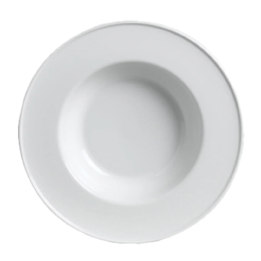 Steelite 6300P065 9.5 Inch Rim Soupe Plate 18 Oz Aura Blue-white Porcelain
