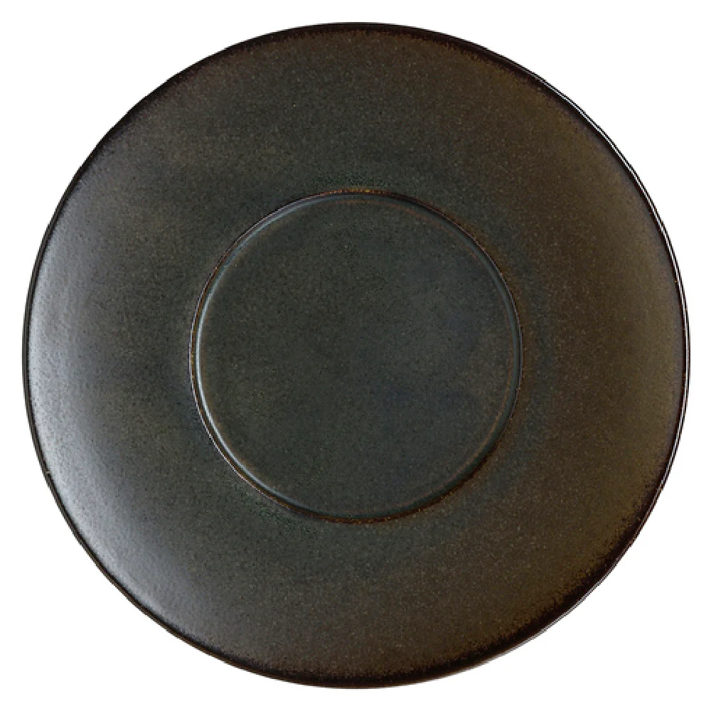 Steelite 6413MY001 6.0 Inch Rimmed Plate Slate Porcelain with Descriptors