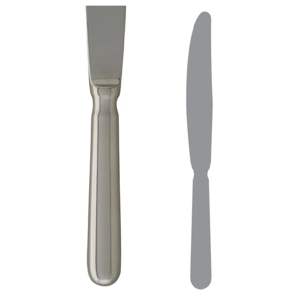 Steelite 5500J043 9-3/4 Inch Hollow Handle Table Knife 13/0 Stainless Steel