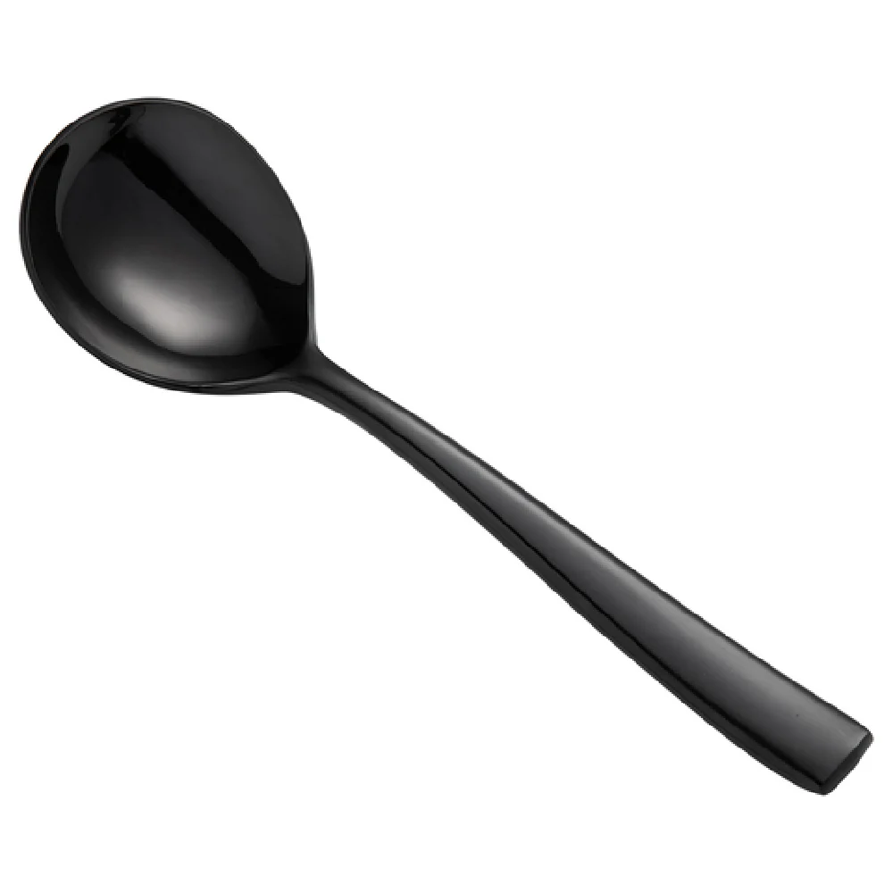 Bon Chef S3001B 6-3/8 Inch Bouillon Spoon PVD Coated Black Mirror Finish Stainless Steel Bon Chef S3001B 6-3/8 Inch Bouillon Spoon PVD Coated Black Mirror Finish Stainless Steel