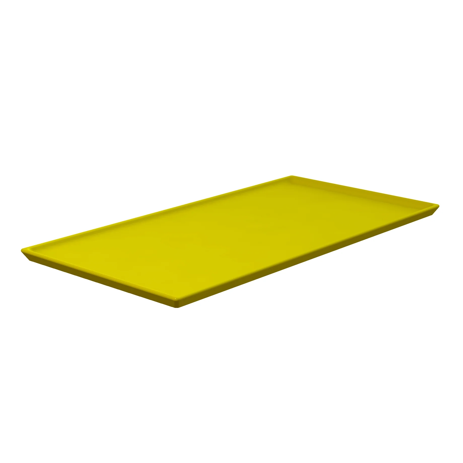Tablecraft CW2106Y 13-1/4 Inch Cold Holding Platter with Duracoat Coated Aluminum Yellow Finish
