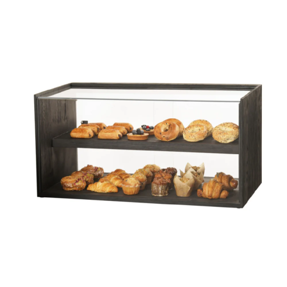 Cal-Mil 22914-13 36 Inch Antique Brass Rectangular Countertop Display Case