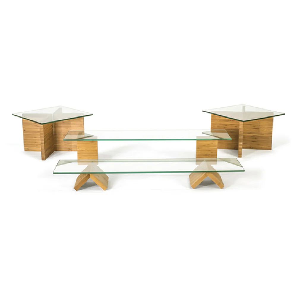 FOH BST007MUM28 Buffet Essentials Bamboo Clear Glass On Natural Includes Two BHO062BBB20 9