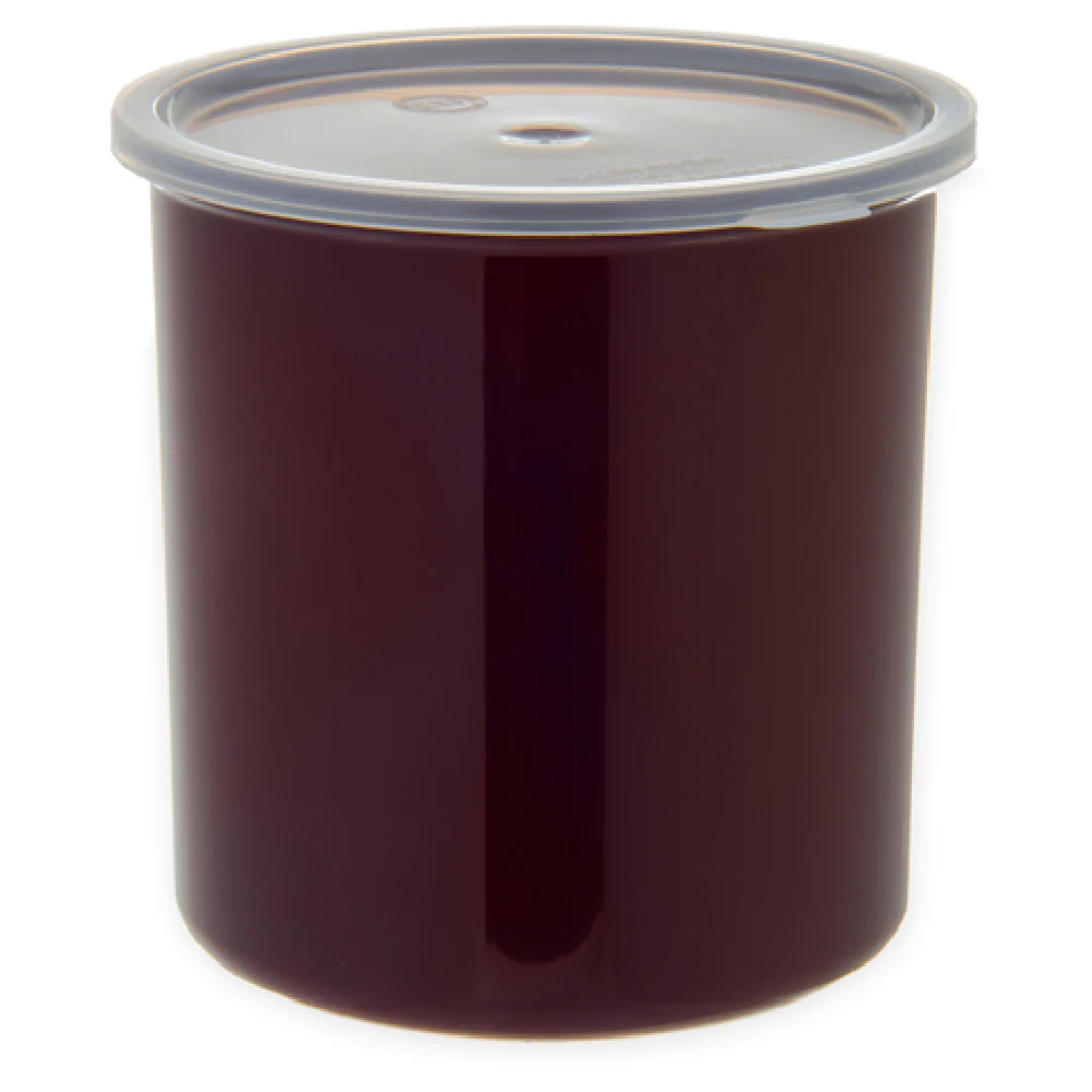 Carlisle 030201 2.7 Quart Salad Crock Brown with Snap-on Lid SAN Plastic Carlisle 030201 2.7 Quart Salad Crock Brown with Snap-on Lid SAN Plastic