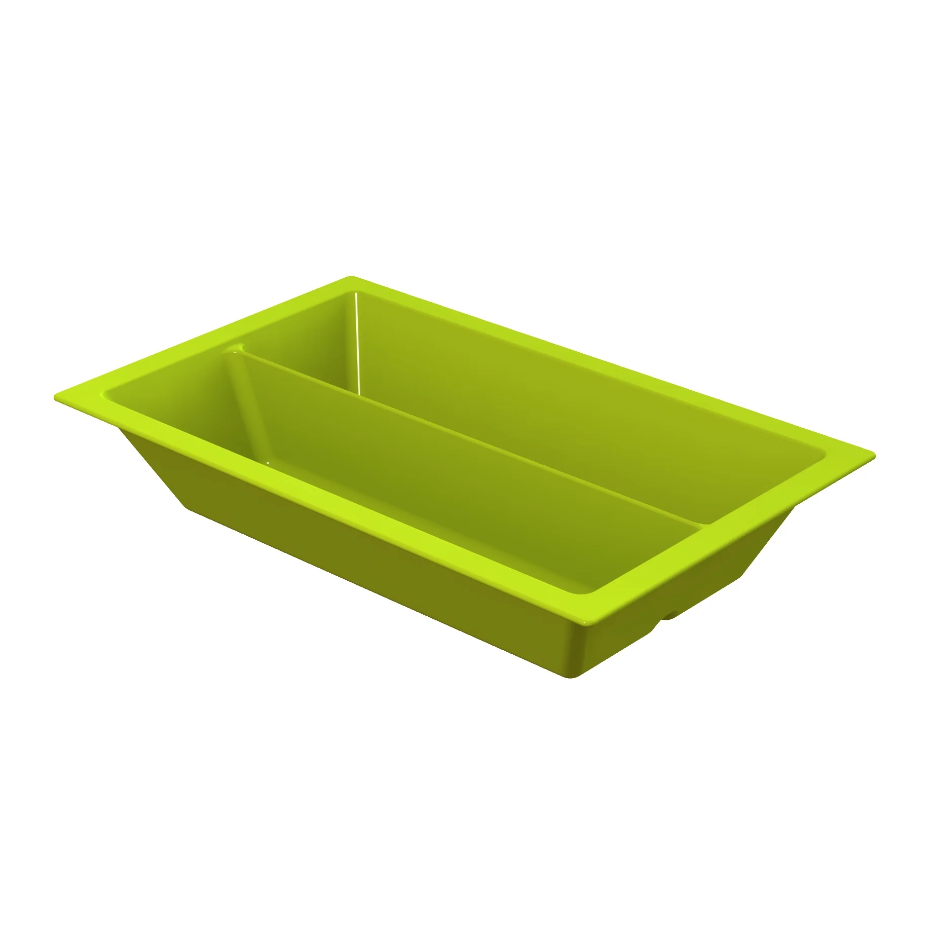 Tablecraft CW4050LG 21 Inch Cold Holding Food Pan 10 Quart Lime Green Coated Aluminum
