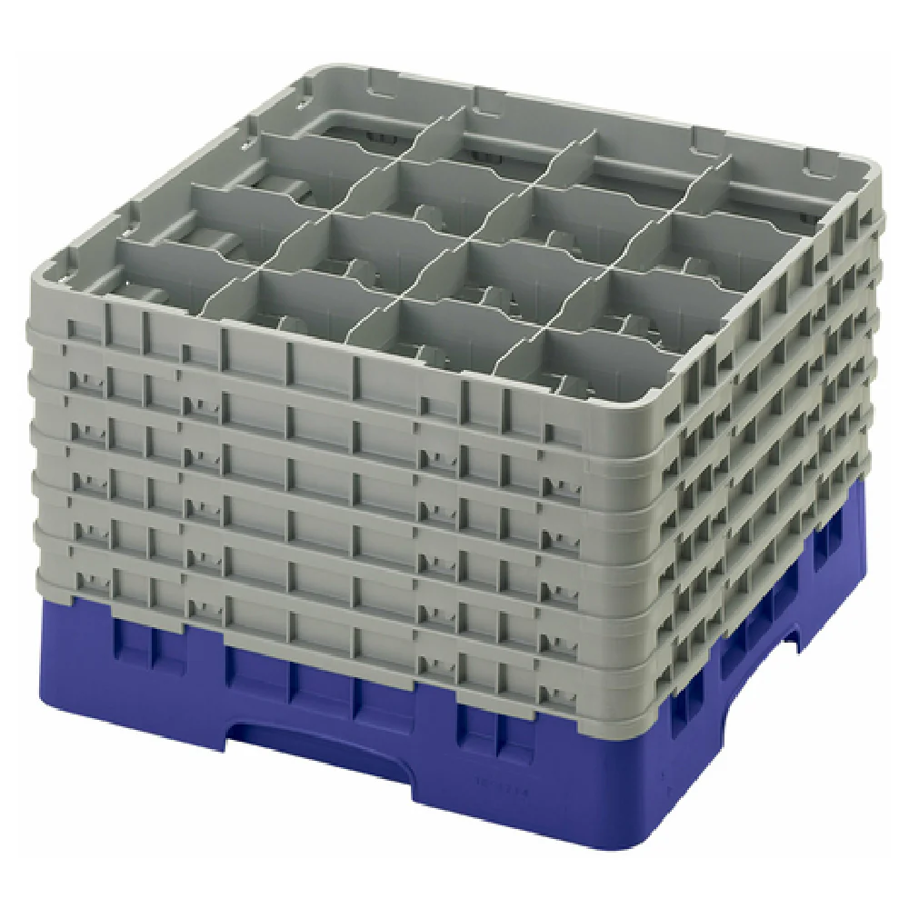 Cambro 16S1214186 19 Inch Glass Rack with 6 Soft Gray Extenders Cambro 16S1214186 19 Inch Glass Rack with 6 Soft Gray Extenders