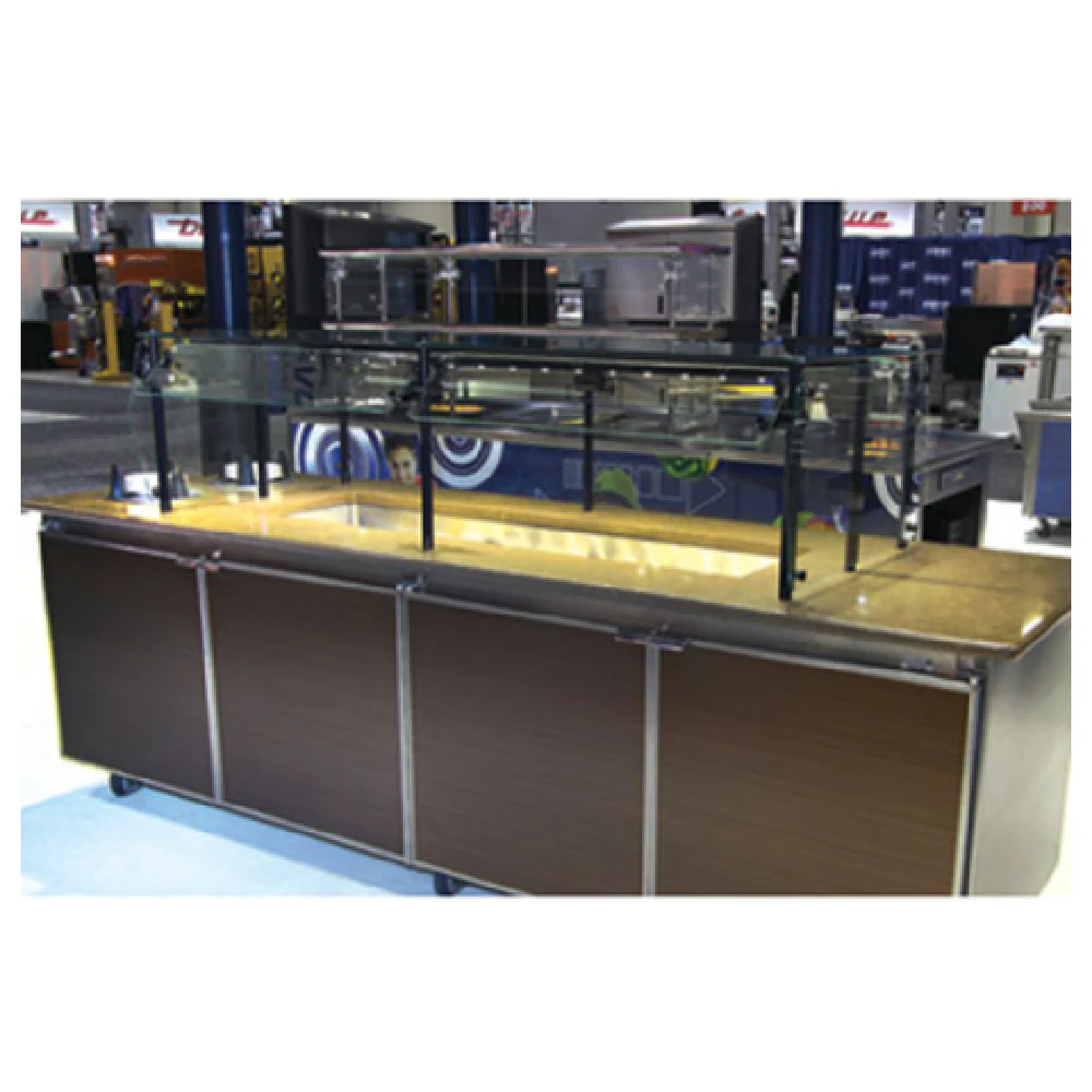Advance Tabco GSGD-40-96 96 Inch Self Service Sneeze Guard with Adjustable Glass