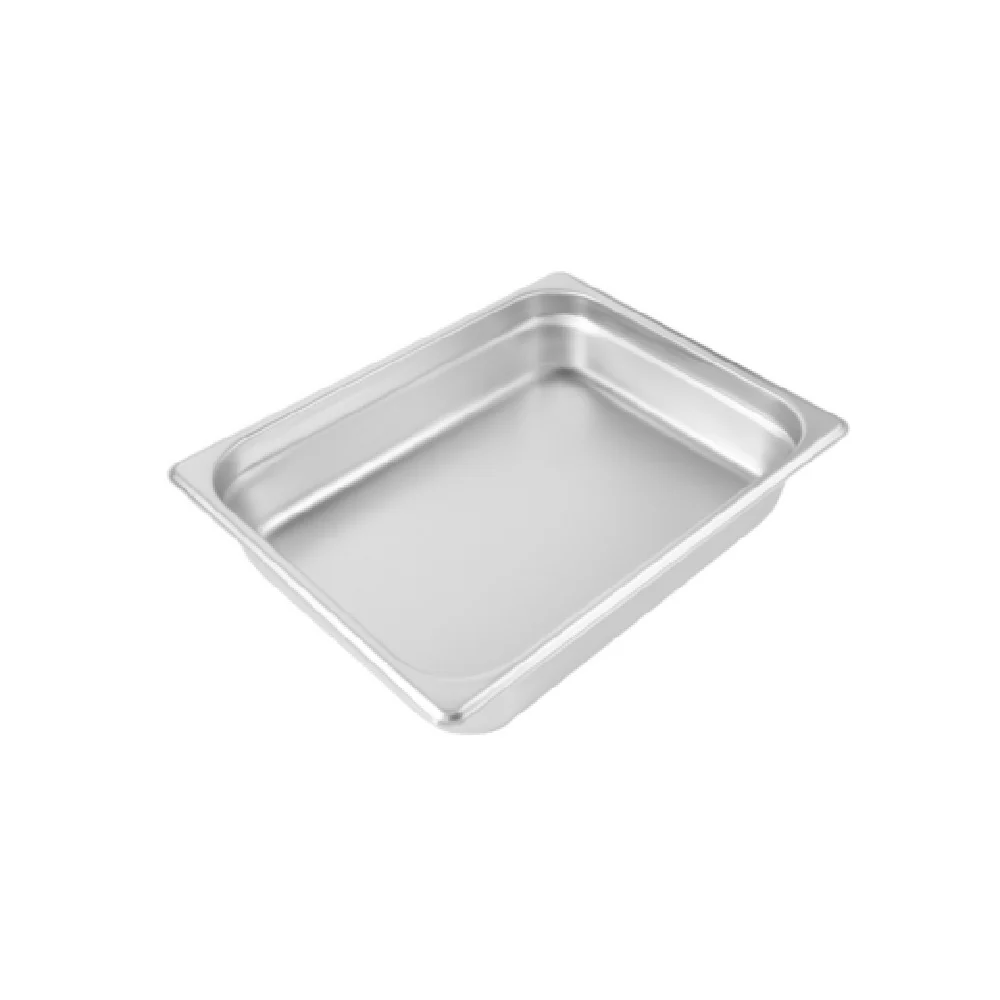 CAC China STPH-22-2 1/2 Size Steam Pan 22 Gauge Stainless Steel Dishwasher Safe