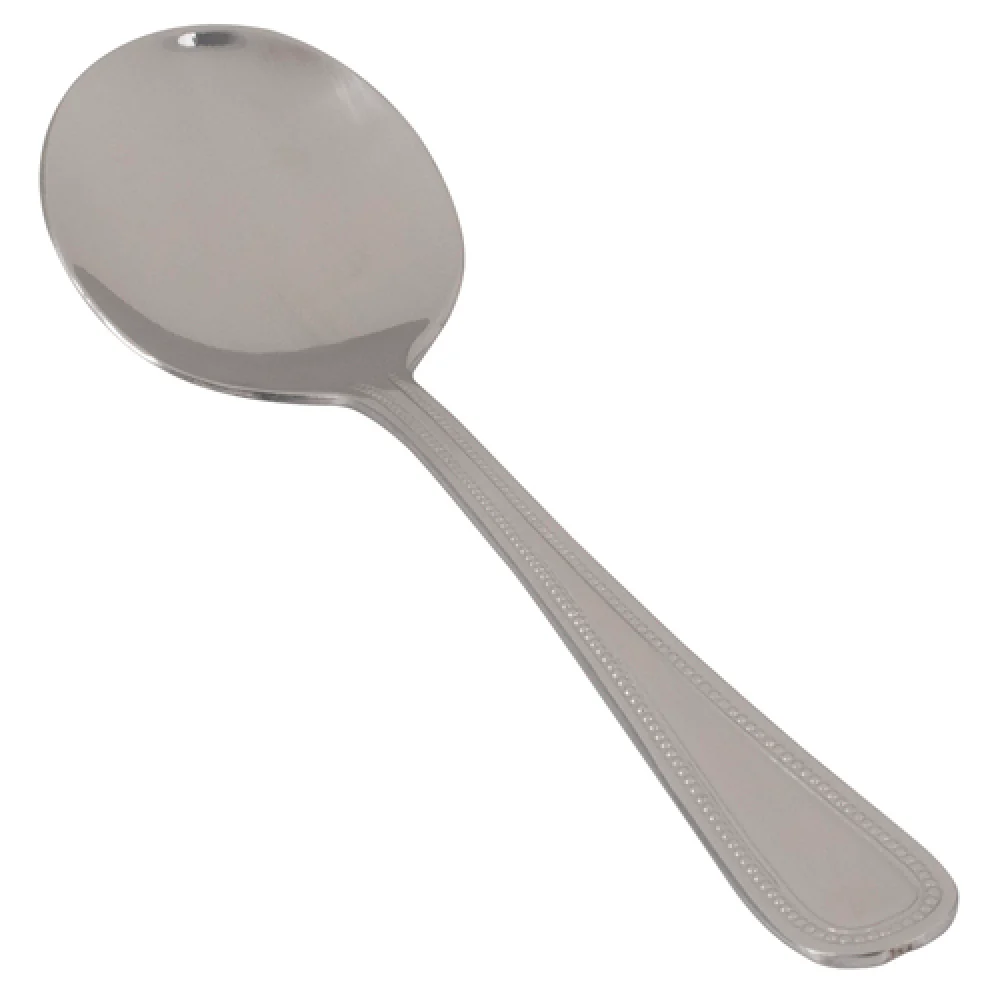 Stanton Trading FL120-04 6-1/8 Inch Bouillon Spoon Heavy Weight 18/0 Stainless Steel Pearl