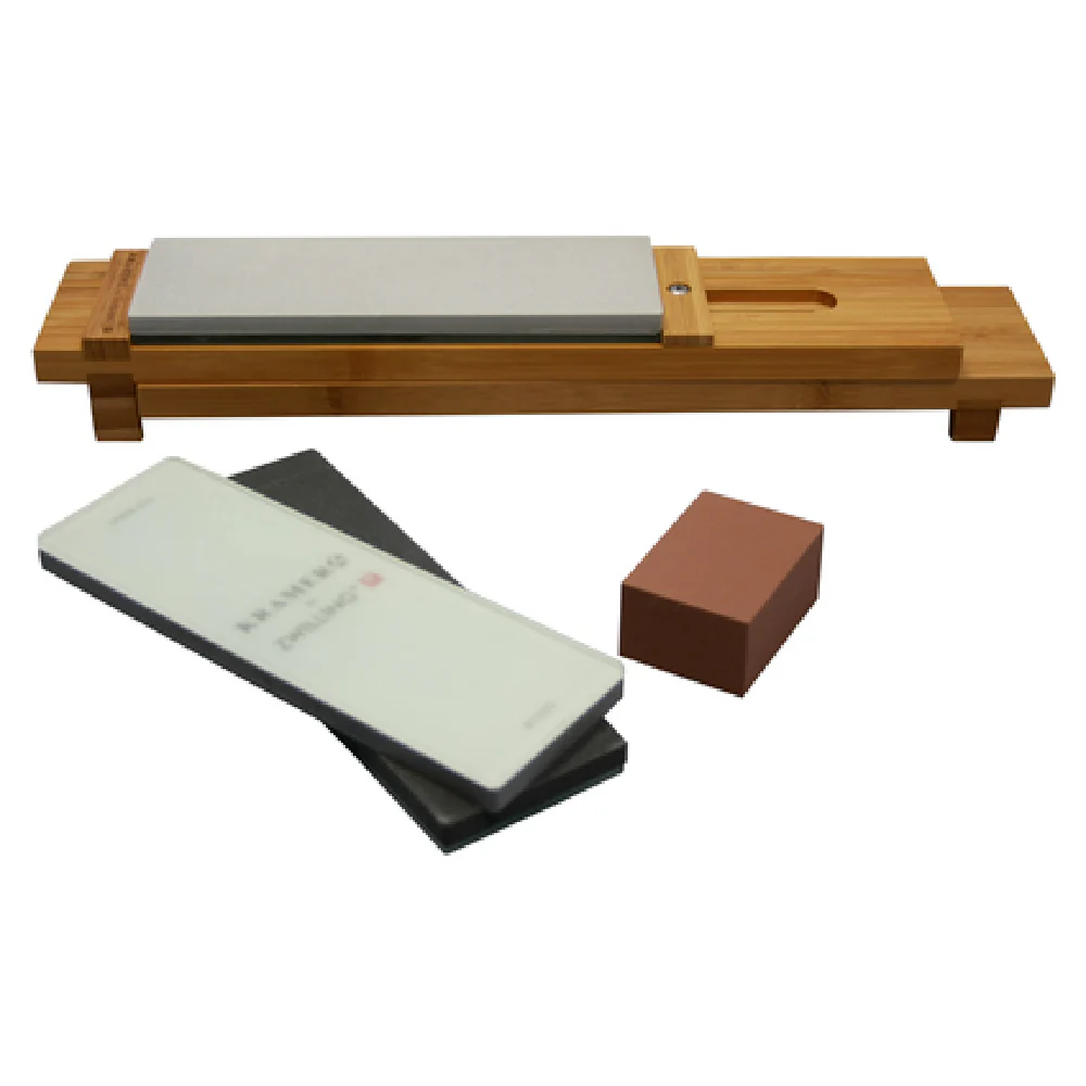 Zwilling 34999-403 6-piece Knife Sharpener System with Bamboo Sink Bridge