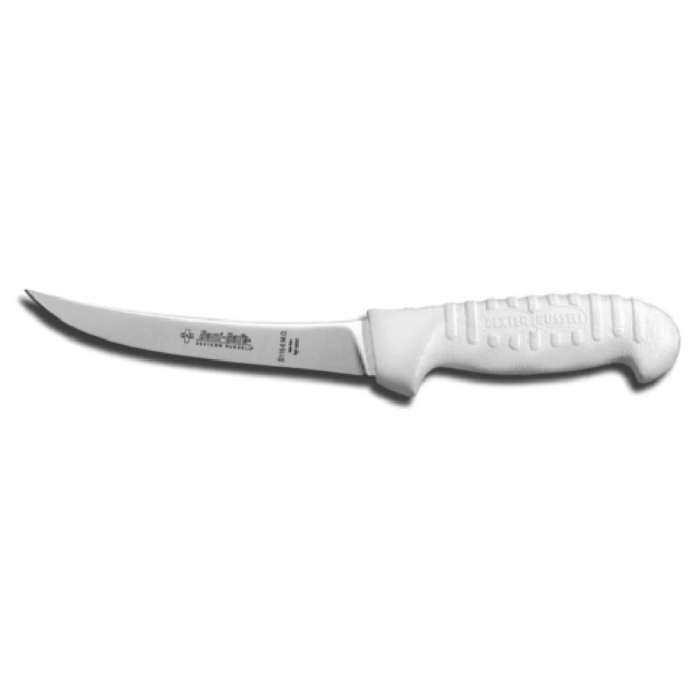 Dexter 1613 6 Inch Curved Blade Boning Knife Plastic Handle White High Carbon Steel