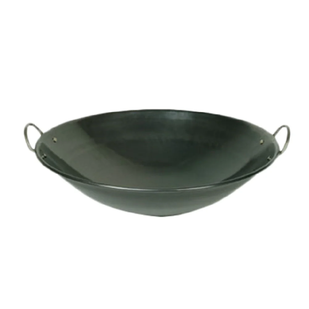Thunder Group IRWC005 28-3/4 Inch Diameter Wok Iron Curved Rim with Riveted Handles Thunder Group IRWC005 28-3/4 Inch Diameter Wok Iron Curved Rim with Riveted Handles