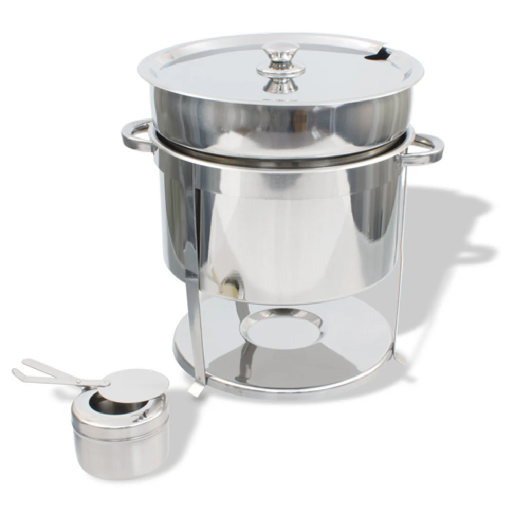 Crestware SOUP11 11 Quarts Soup Chafer with Lid and Water Pan Stainless Steel Silver Finish Crestware SOUP11 11 Quarts Soup Chafer with Lid and Water Pan Stainless Steel Silver Finish