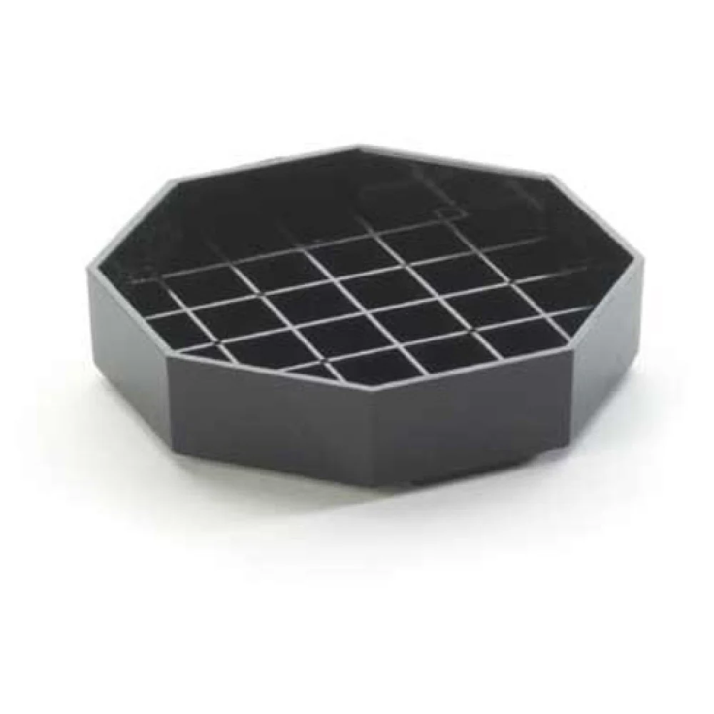 Cal Mil 308-4-13 4 Inch Octagon Drip Tray Black Plastic Spill Management