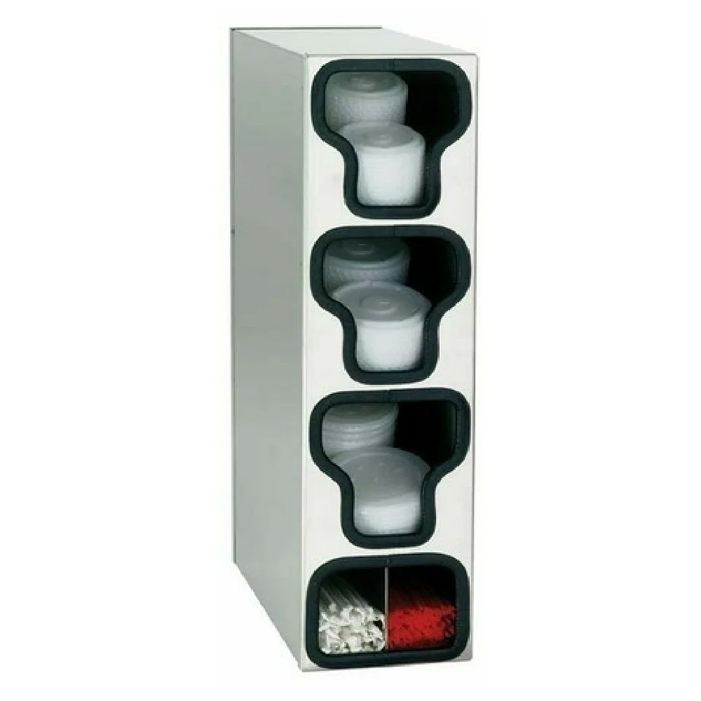 Dispense Rite TLO-3SS 6-1/2 Inch Lid and Straw Organizer Countertop Stainless Steel Dispense Rite TLO-3SS 6-1/2 Inch Lid and Straw Organizer Countertop Stainless Steel