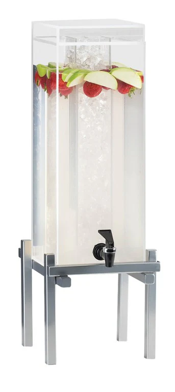 Cal Mil 1132-3-74 10 Inch Beverage Dispenser Ice Chamber Silver Metal Acrylic Cal Mil 1132-3-74 10 Inch Beverage Dispenser Ice Chamber Silver Metal Acrylic