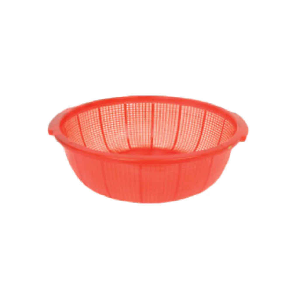 Thunder Group PLFP001_RED 18-1/2 Inch Perforated Fish Basket with Handles Plastic Red Thunder Group PLFP001_RED 18-1/2 Inch Perforated Fish Basket with Handles Plastic Red