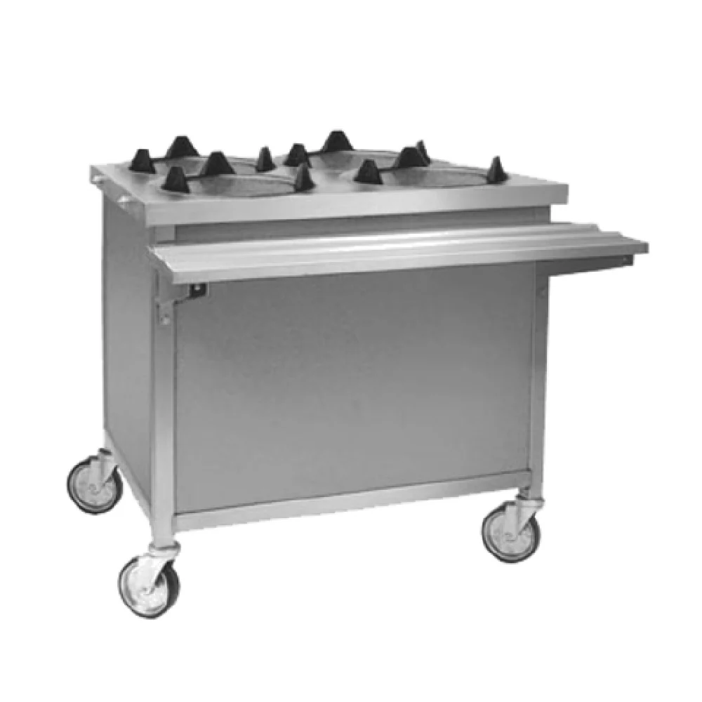 Eagle DCS-PUD-5T 30 Inch Director's Choice Dish Dispenser Mobile with 4 Tubes Stainless Steel Holley Berry Red Laminate