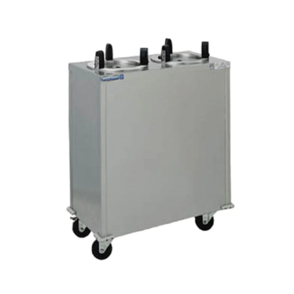 Delfield CAB2-650ET_120/60/1 28 Inch Enclosed Heated Dish Dispenser Stainless Steel with Two Tubes