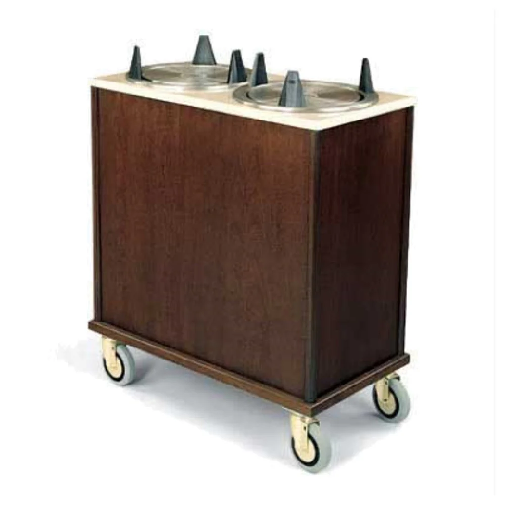 Forbes Industries 5425 33 Inch Plate Dispenser Cart Wood Veneer Solid Wood Molding with Avonite Top
