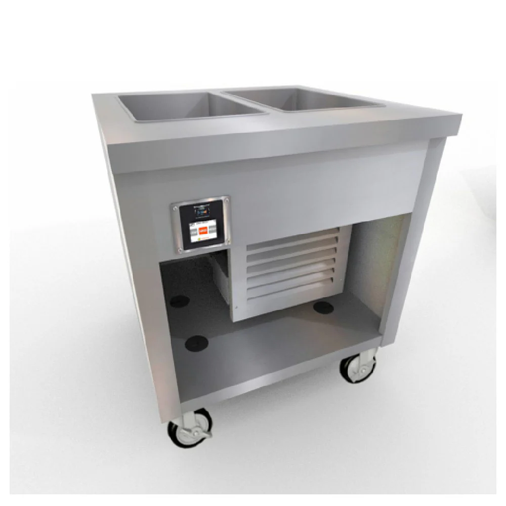 Duke TFCP-32PG-N7 32 Inch Mobile Cold Food Serving Counter with Stainless Steel Top