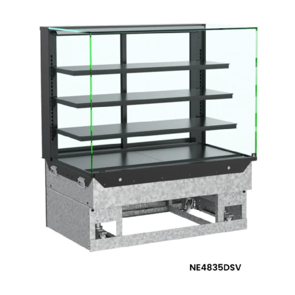 Structural Concepts NE3635DSV 35-3/4 Inch Non-Refrigerated Slide In Counter Case with Adjustable Shelving and LED Lighting Structural Concepts NE3635DSV 35-3/4 Inch Non-Refrigerated Slide In Counter Case with Adjustable Shelving and LED Lighting