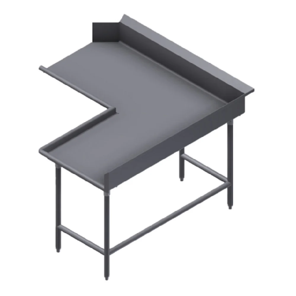 Winholt CDT-14-C-72L 72 Inch Corner Clean Dish Table Left-right Operation Stainless Steel