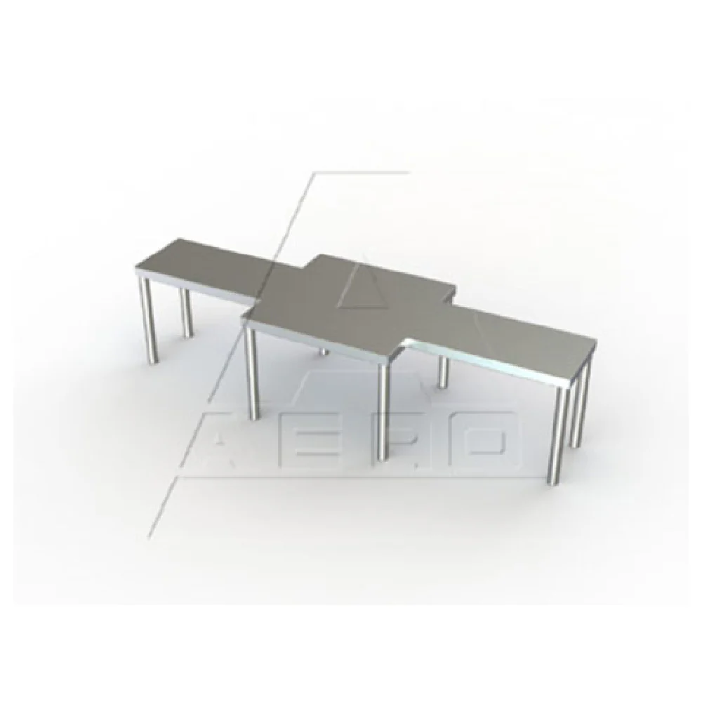 AERO Manufacturing MWSC-1260 60 Inch Microwave Shelf Stainless Steel Table Mount with Lip AERO Manufacturing MWSC-1260 60 Inch Microwave Shelf Stainless Steel Table Mount with Lip