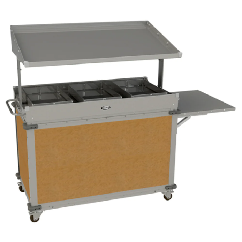 Cadco CBC-GG-B3-L1 74 Inch Large Cart with 3 Full Size Steam Pan Holders Cadco CBC-GG-B3-L1 74 Inch Large Cart with 3 Full Size Steam Pan Holders