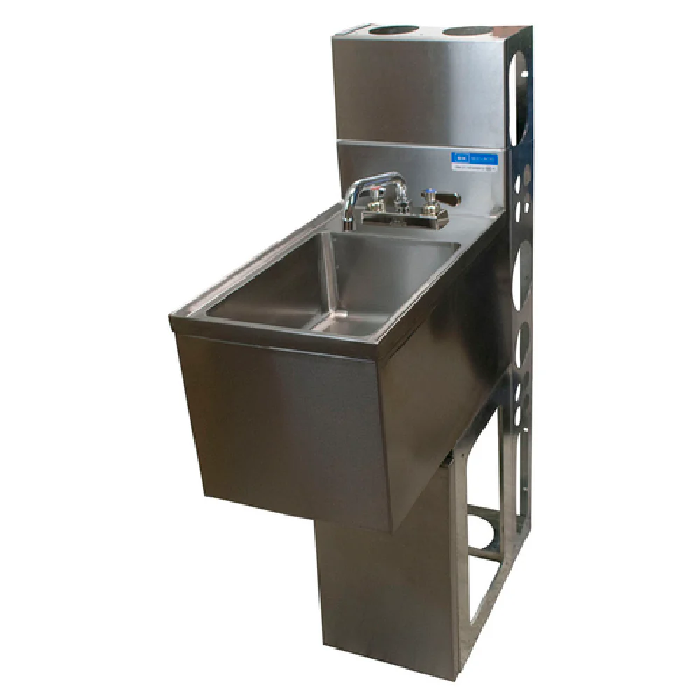 BK Resources UBDW-21-1014HSS-P-G 14-1/2 Inch Underbar Dump Sink NSF Certified Stainless Steel