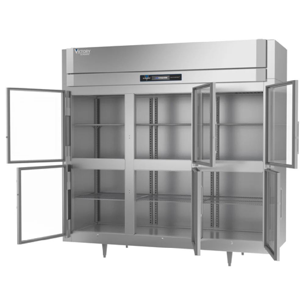 Victory FSA-3D-S1-EW-HG-HC 85 Inch Reach-in Freezer 79.6 cu with glass doors Victory FSA-3D-S1-EW-HG-HC 85 Inch Reach-in Freezer 79.6 cu with glass doors