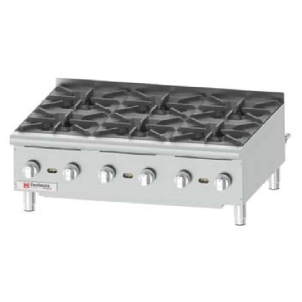 HPCP636 36 Inch Gas Countertop Hotplate Stainless Steel with 6 Burners 132000 BTU HPCP636 36 Inch Gas Countertop Hotplate Stainless Steel with 6 Burners 132000 BTU