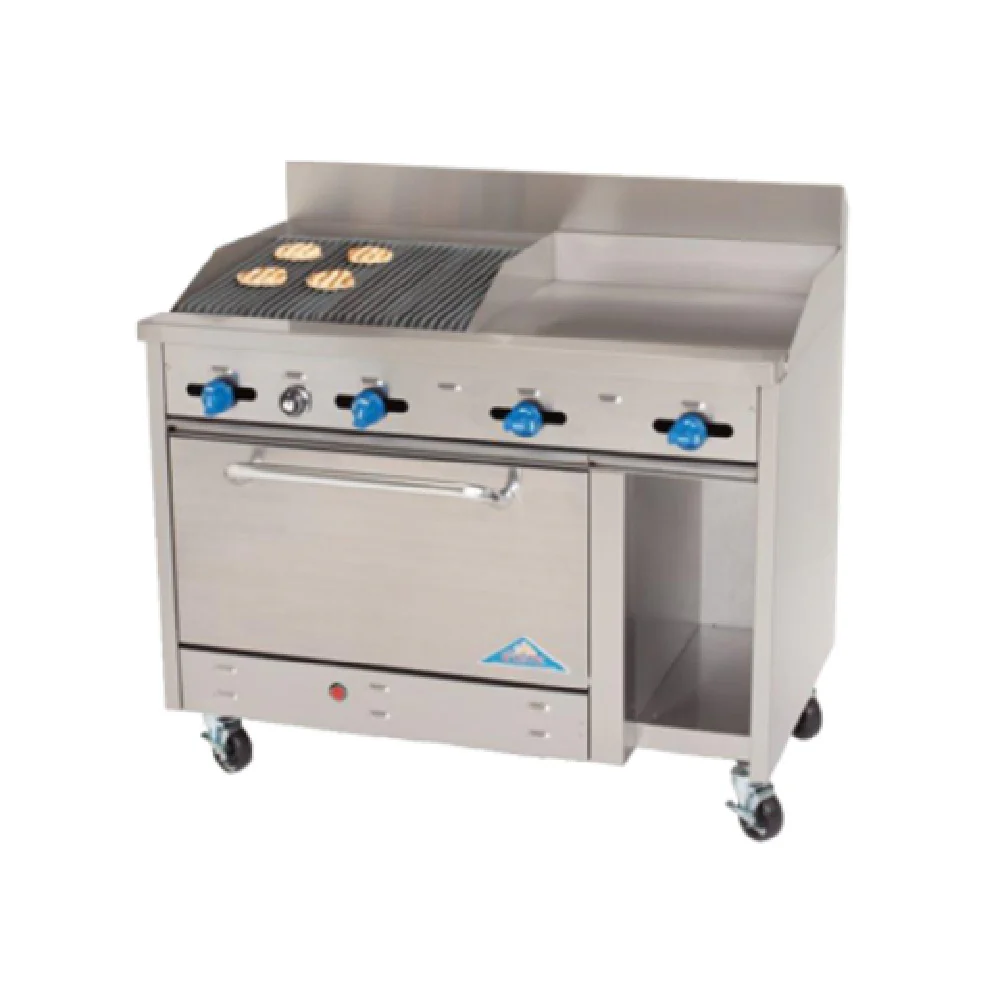 Comstock-Castle F3430-24-2RB 48 Inch Gas Range with 24 Inch Griddle and Charbroiler 138000 BTU Comstock-Castle F3430-24-2RB 48 Inch Gas Range with 24 Inch Griddle and Charbroiler 138000 BTU