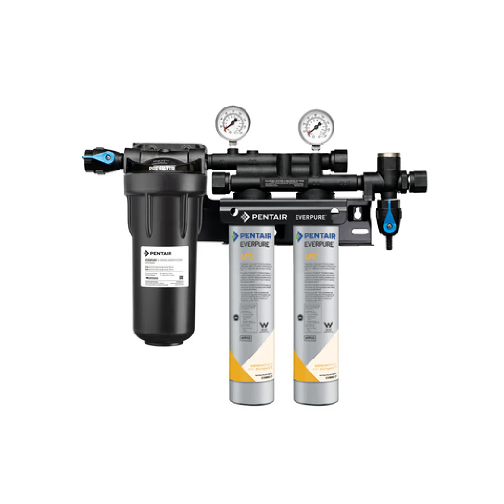 Everpure QC7I PF TWIN 4FC 21 Inch Water Filtration System with EC110 Prefilter Everpure QC7I PF TWIN 4FC 21 Inch Water Filtration System with EC110 Prefilter