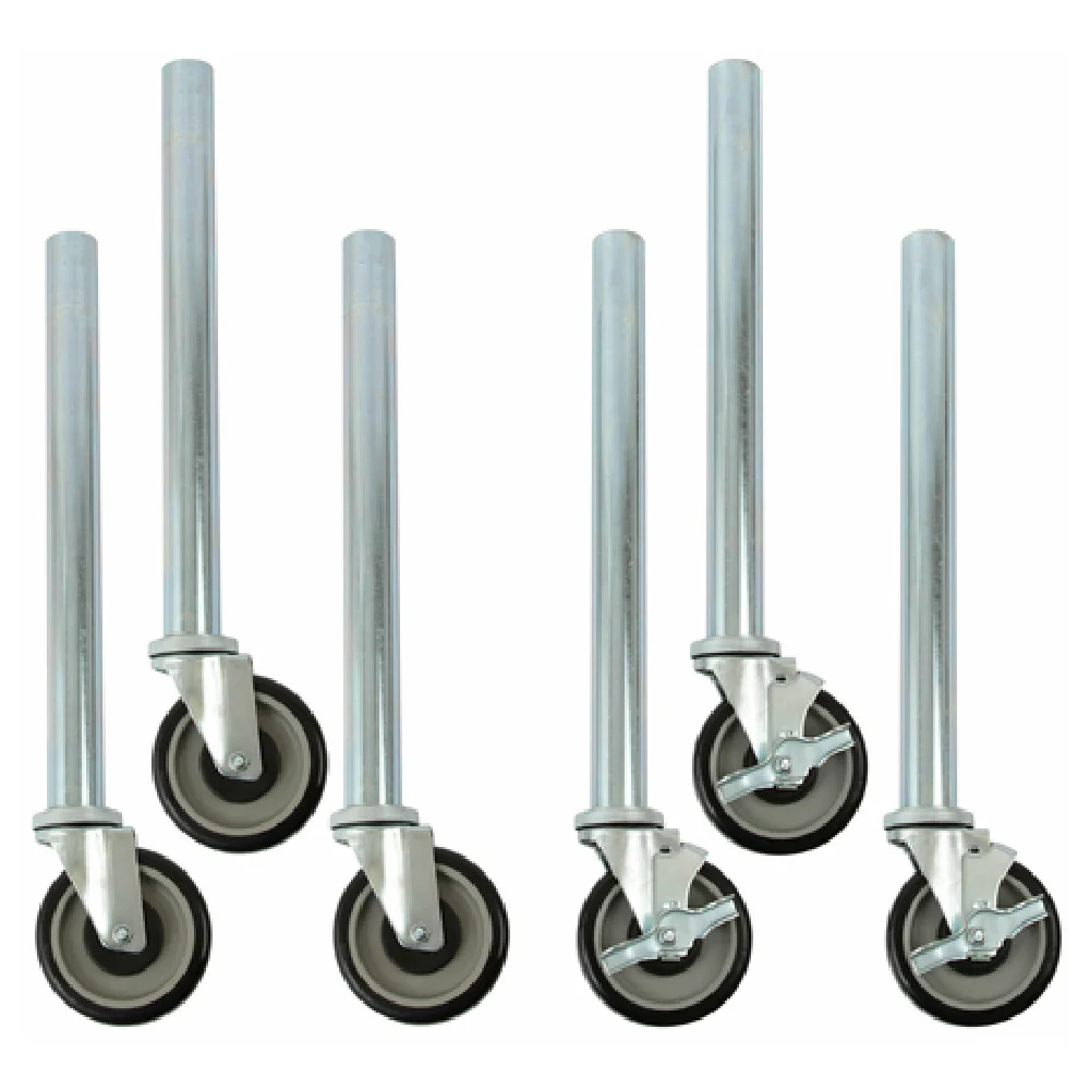 Royal Industries ROY ES GLC 6 Leg/Caster Kit (6) 1-5/8