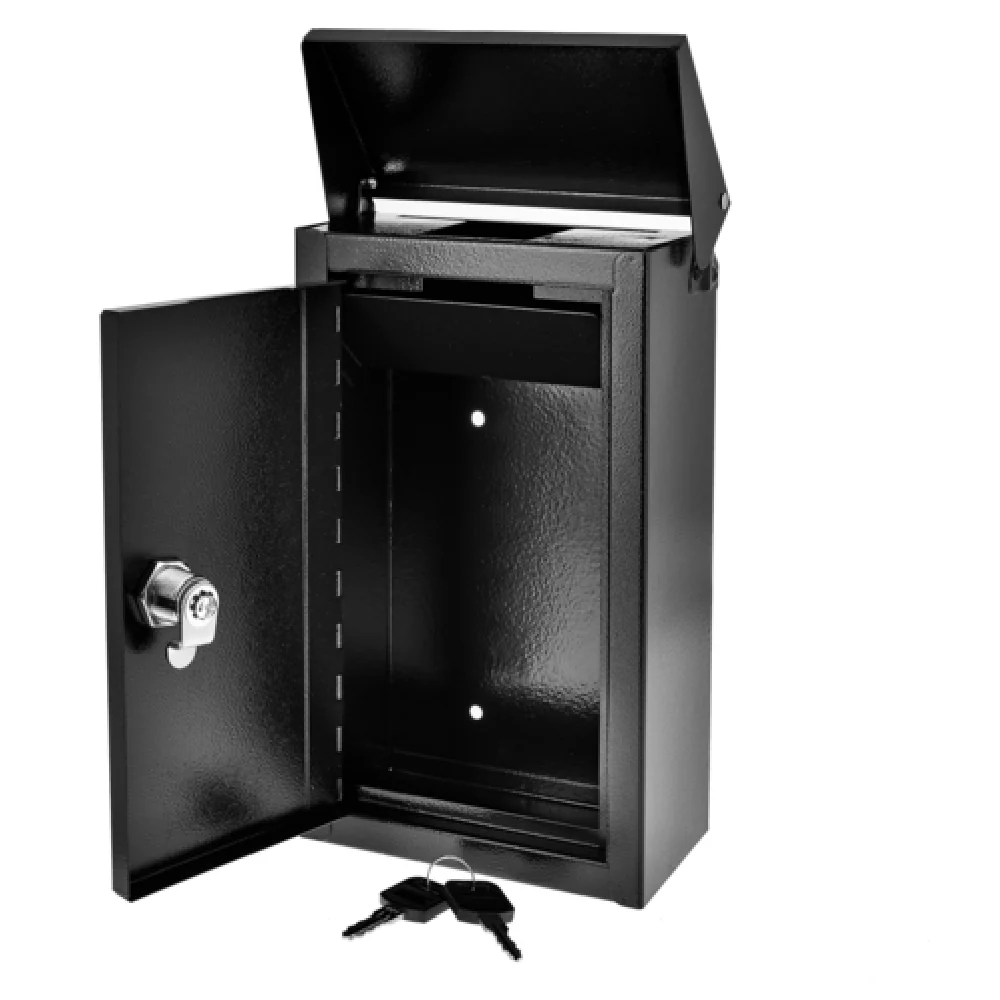 Alpine Industries ADI631-11-BLK 5-1/2 Inch Outdoor Key Drop Box Heavy Duty Steel Black Finish Alpine Industries ADI631-11-BLK 5-1/2 Inch Outdoor Key Drop Box Heavy Duty Steel Black Finish
