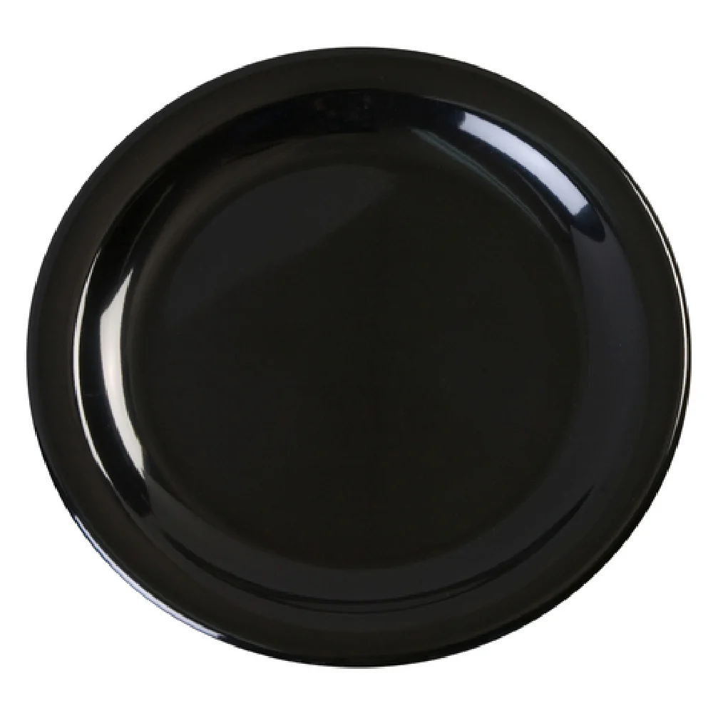 Carlisle KL20403 6-1/2 Inch Round Narrow Rim Pie Plate Black Melamine